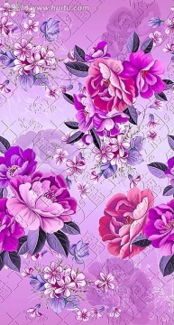 蔥頭爵士花卉圖案素材