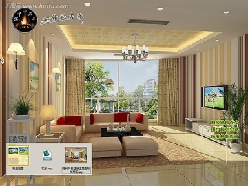 現(xiàn)代風(fēng)格壁紙主題客廳效果圖