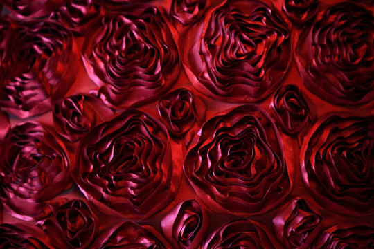 红色布艺玫瑰花