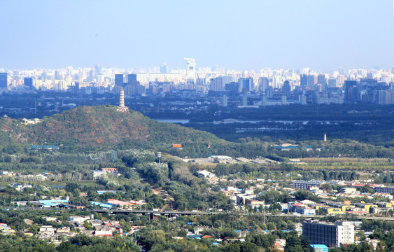 城市风貌全景 俯拍