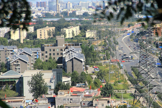 城市建筑 俯拍全景