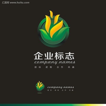 置业logo 立体标志