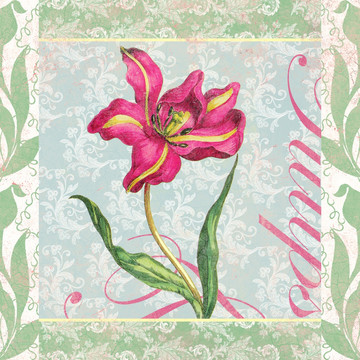 無(wú)框畫(huà) 花卉 郁金香