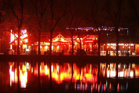北京 什刹海夜景