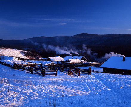 边境村庄 雪乡人家