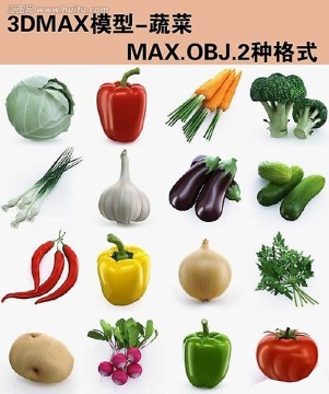 3DMAX模型各種 蔬菜