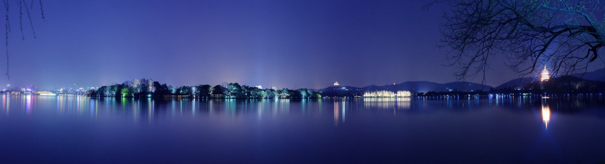 西湖专题全景 三潭印月 雷峰塔