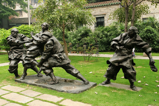 广州陈家祠 现代雕塑