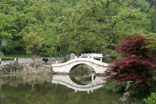黔灵公园 湖泊石拱桥