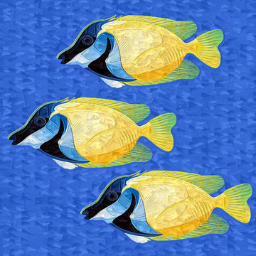 裝飾畫(huà) 無(wú)框畫(huà) 油畫(huà) 魚(yú)