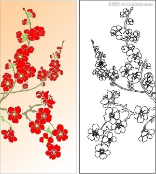 写真雕刻梅花图