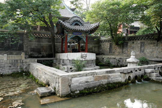 太原晋祠 小型石舫