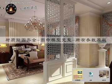 美式風(fēng)格主臥室效果圖