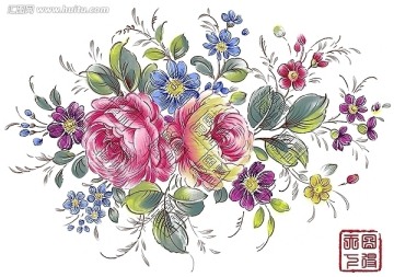 玫瑰花（通道分層）