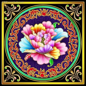 牡丹花 月餅包裝 花卉圖案