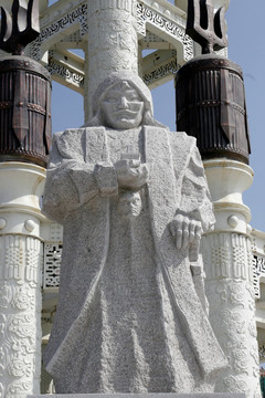 成吉思汗开国功臣窝阔台的雕像