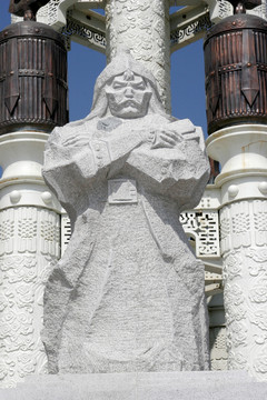 成吉思汗开国功臣斡赤斤的雕像