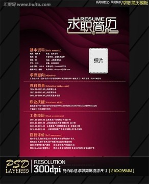 簡(jiǎn)約動(dòng)感求職簡(jiǎn)歷模板