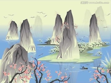 矢量山水图