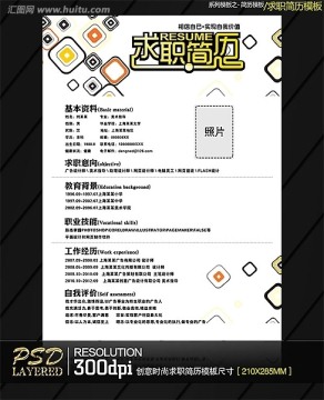 創(chuàng)意時(shí)尚求職簡歷