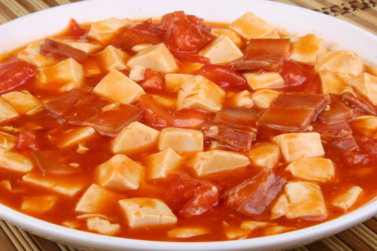 咸肉番茄烩豆腐