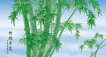 竹子 高清寫實分層鼠繪