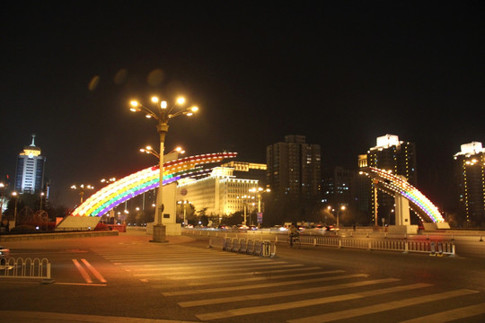 北京街景  彩虹桥夜景