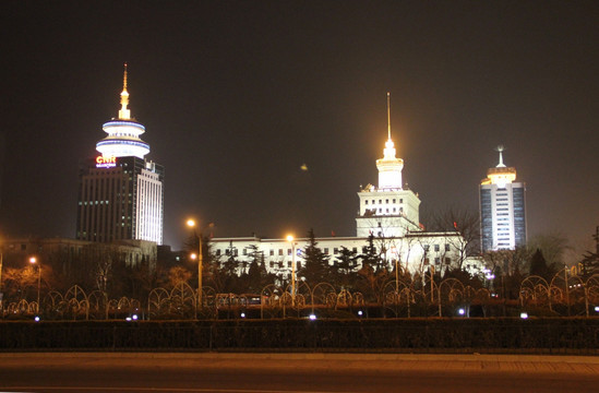 北京中国广播电台夜景