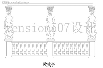 歐式亭CAD