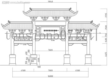 牌樓CAD