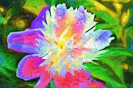 花卉 芍藥 油畫