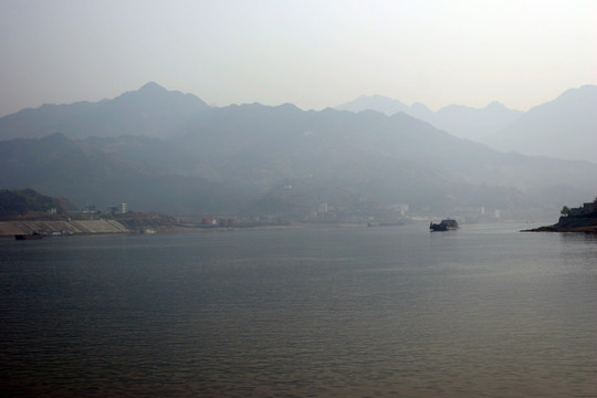 三峡大坝 坝址库区