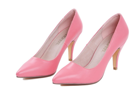 粉色高跟鞋 斜侧面
