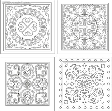 角花邊花雕刻圖案 歐式風(fēng)格
