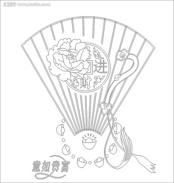 裝飾畫(huà)雕刻矢量圖 古典元素