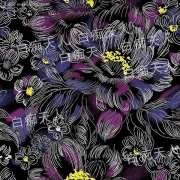 手繪風(fēng)格印花花卉 花略多