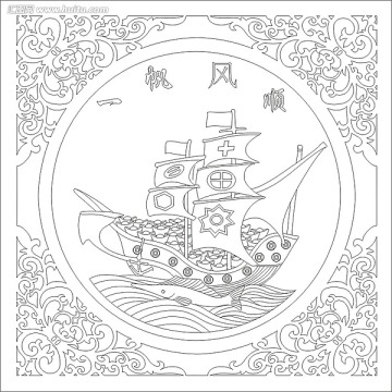 裝修裝飾角花 一帆風(fēng)順
