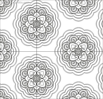 簡(jiǎn)歐花紋角花