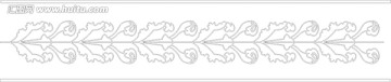 腰線雕刻圖線條圖矢量圖 歐式風(fēng)格花朵圖案