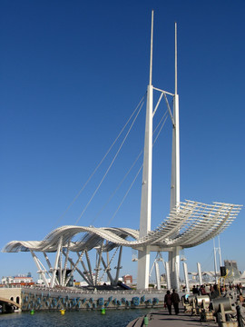 天津海河外滩 标志性建筑碧海帆影