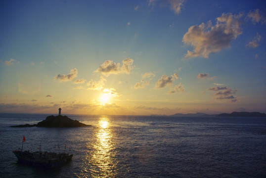 海上日落