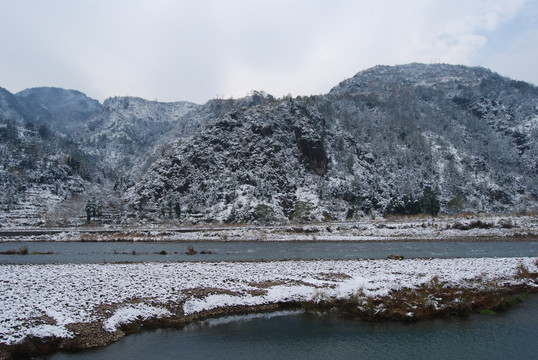 楠溪江雪景