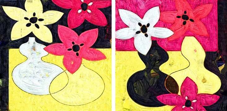 裝飾畫(huà) 無(wú)框畫(huà) 油畫(huà) 花卉