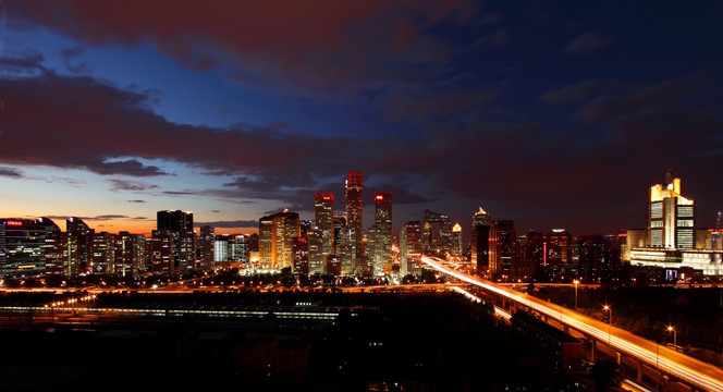 北京国贸中心夜景