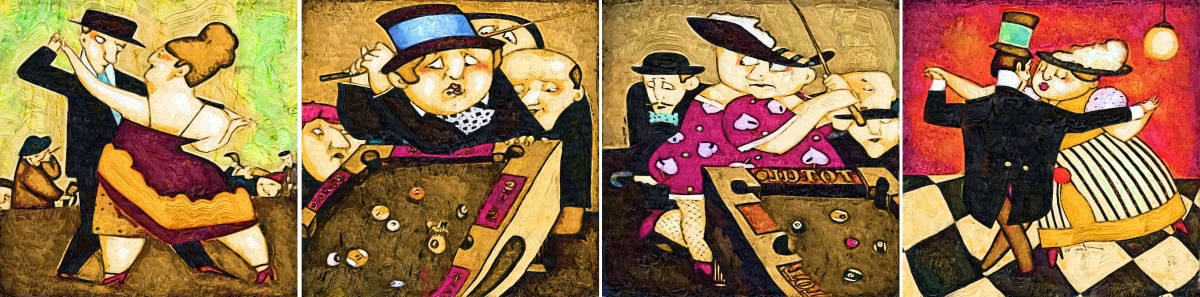 裝飾畫 無框畫 油畫 胖女人
