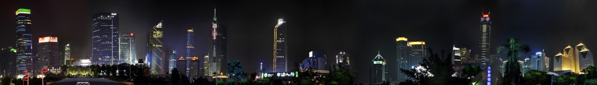 广州体育中心夜景全景图