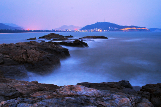 阳江珍珠湾 美丽的海滨之夜