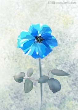 藍色花
