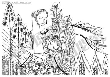 母與子 插畫
