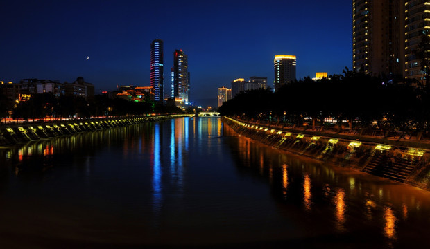 成都新南門錦江月夜